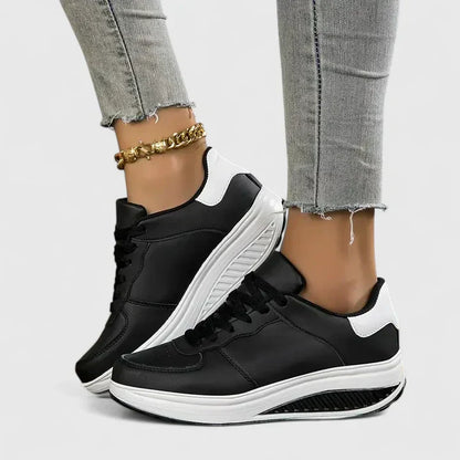 Women's Comfort Sneakers in Black and White Tones