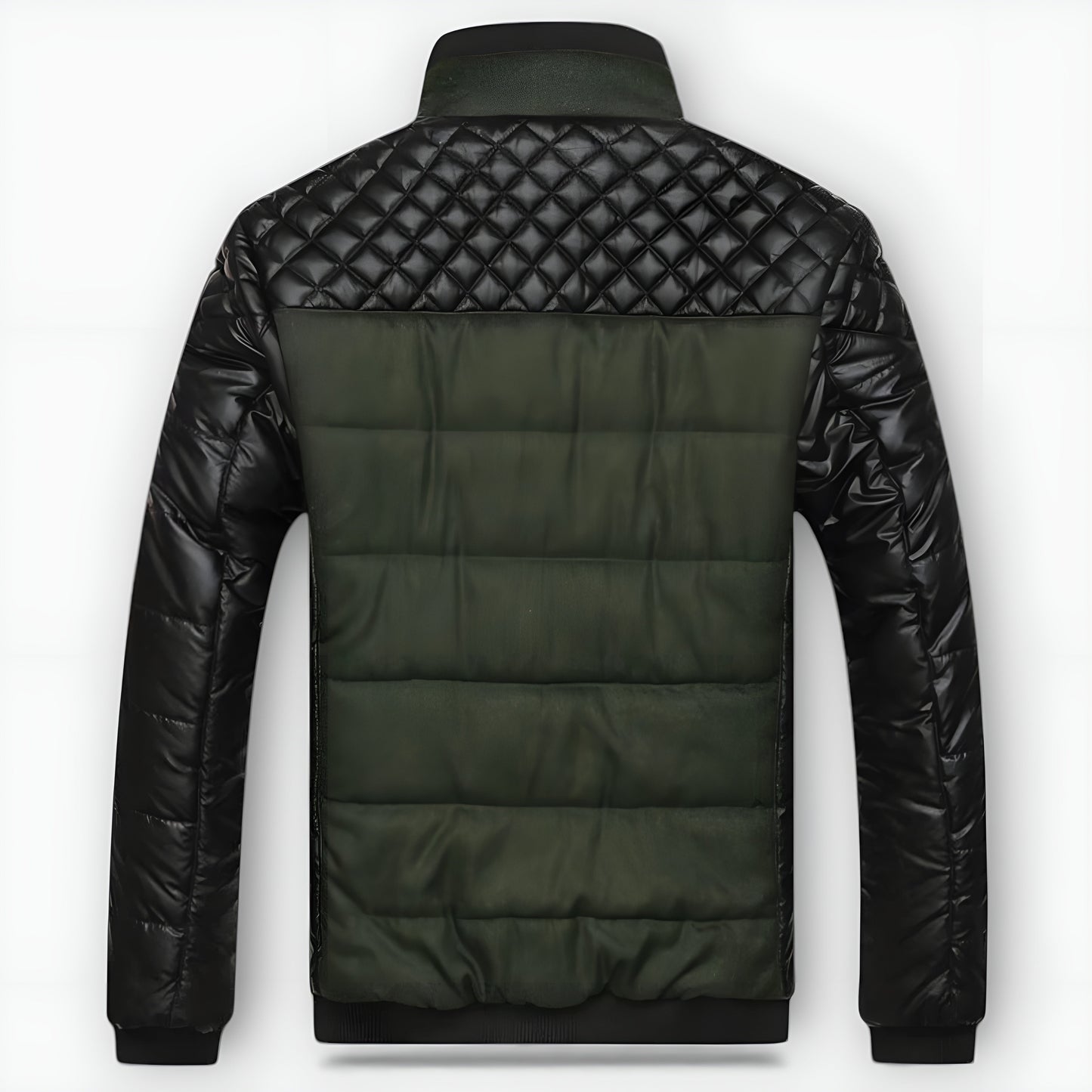 Félix™ | Two-tone padded jacket in leather and fabric