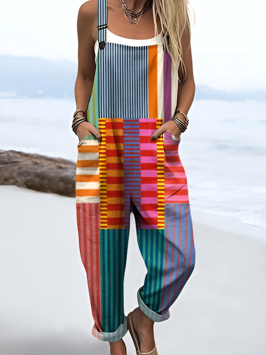 Lærke | Colorful Striped Overall