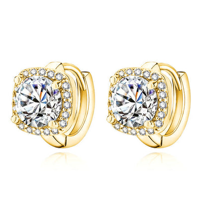 Nadine Square Drop Earrings | Gold