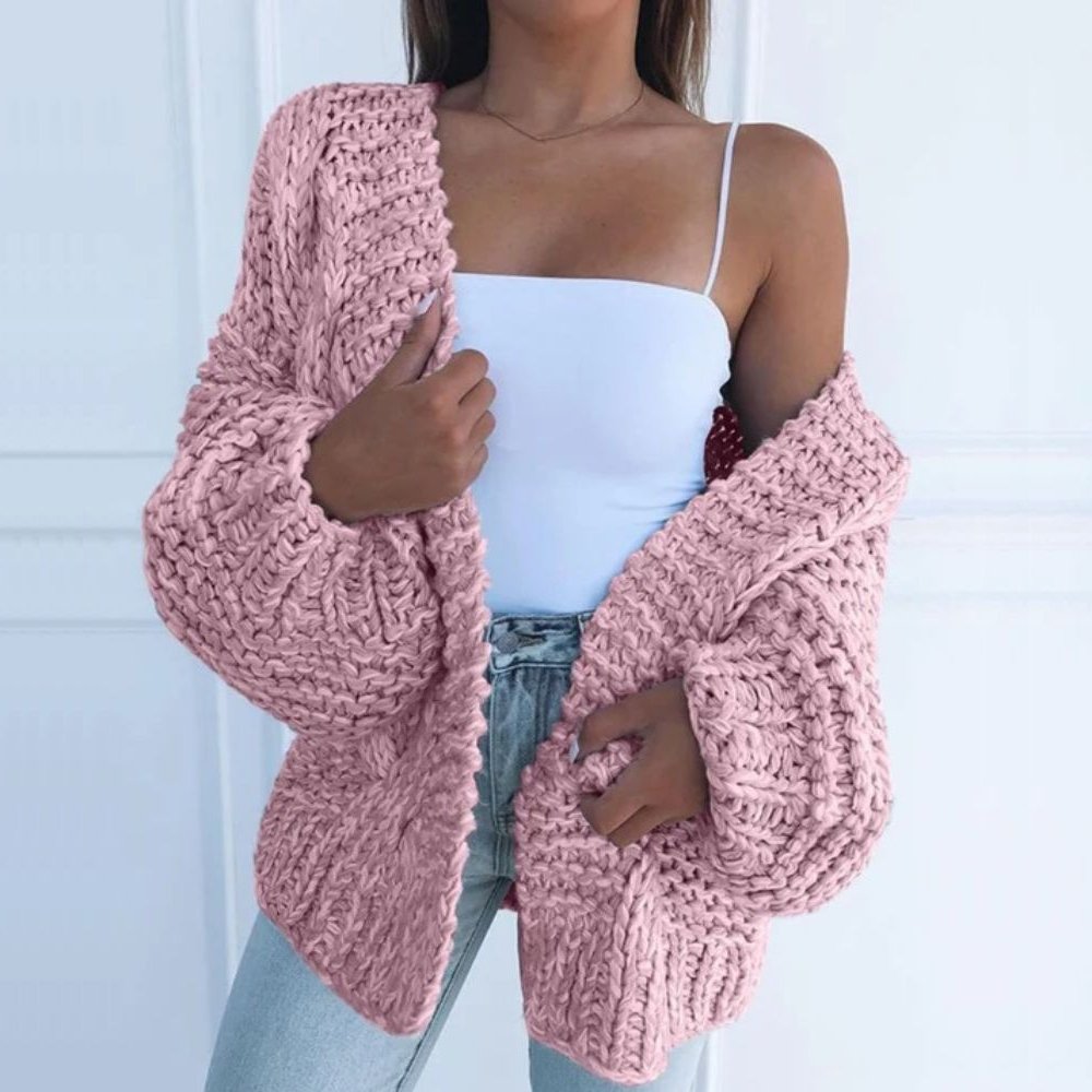 Women's Cardigan in Black, Brown, Pink or Sky Blue