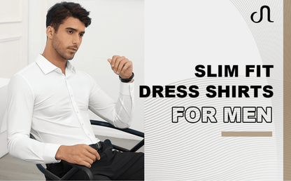 Lion Nardo Stretch Men’s Dress Shirt – Slim Fit, Wrinkle - Free, All - Day Comfort - Branwell & Co