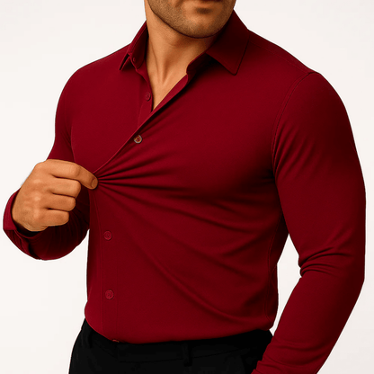 Lion Nardo Stretch Men’s Dress Shirt – Slim Fit, Wrinkle - Free, All - Day Comfort - Branwell & Co