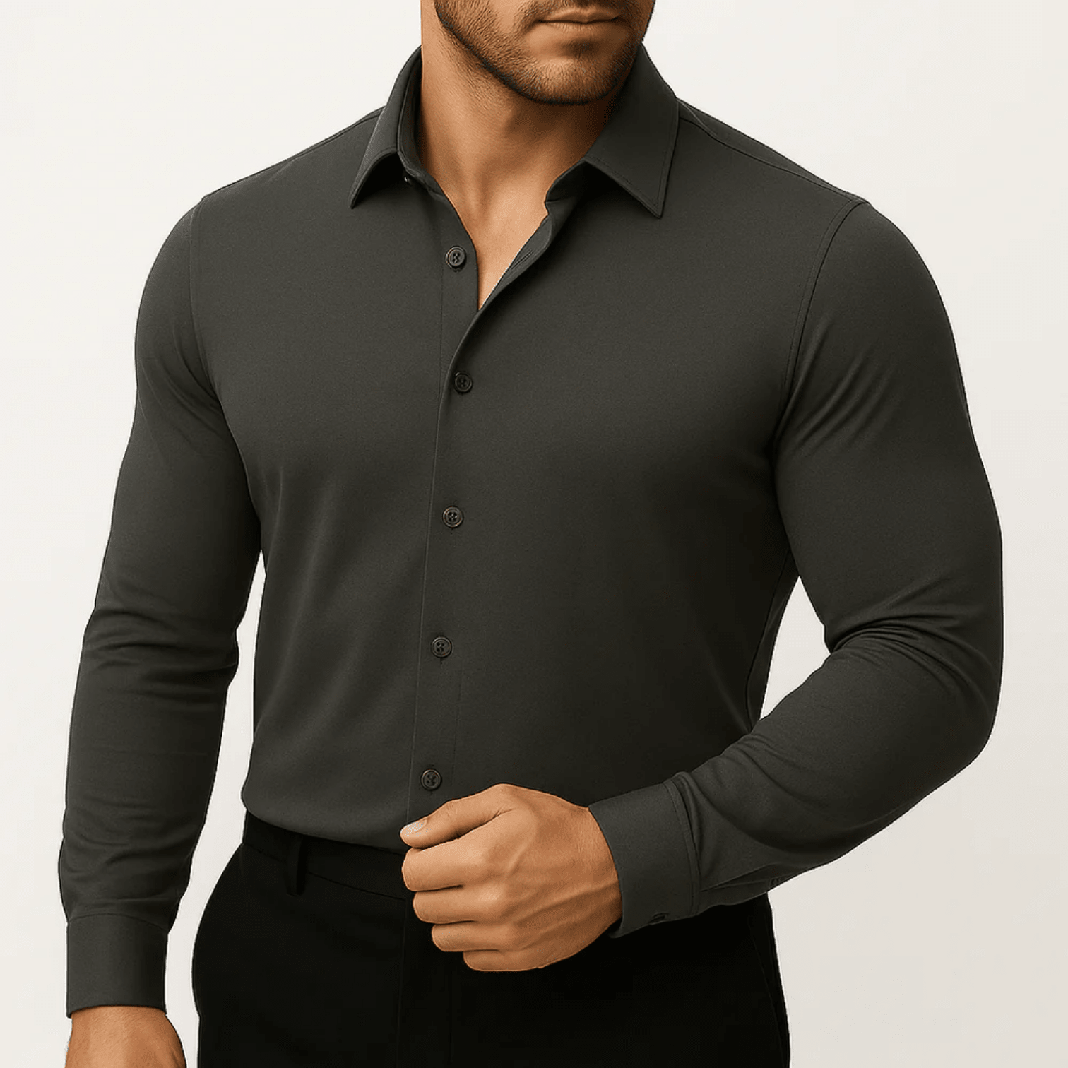 Lion Nardo Stretch Men’s Dress Shirt – Slim Fit, Wrinkle - Free, All - Day Comfort - Branwell & Co
