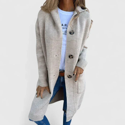 Women's Elegant Cardigan in Beige, Gray or Black