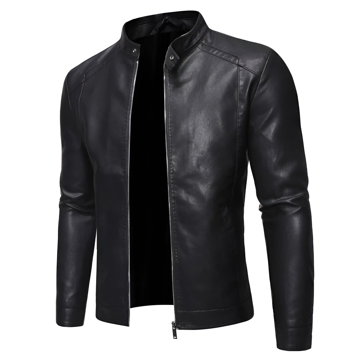 Arthur™ | Leather Jacket with High Collar