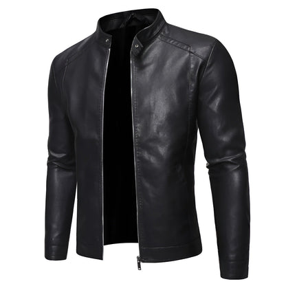 Arthur™ | Leather Jacket with High Collar