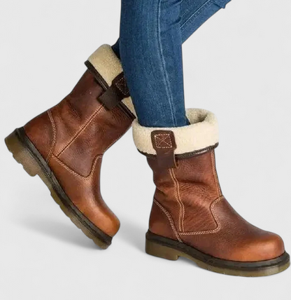 Women's Faux Leather Winter Boots