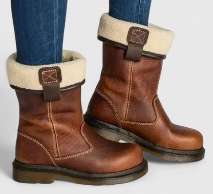 Women's Faux Leather Winter Boots