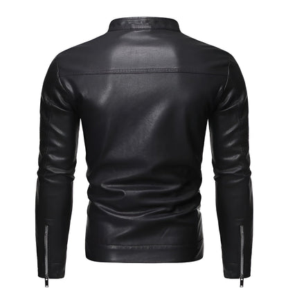 Arthur™ | Leather Jacket with High Collar