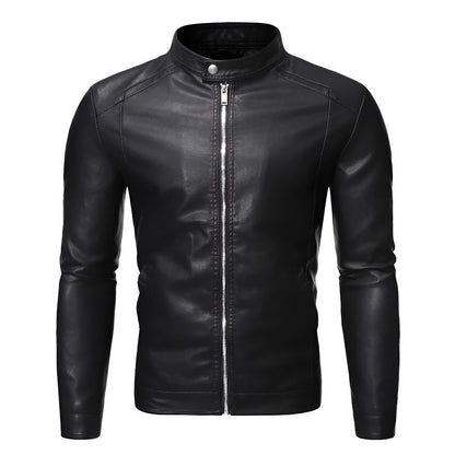 Arthur™ | Leather Jacket with High Collar