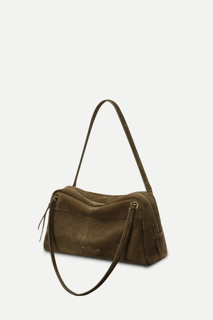 Soft Boston Medium Bag in Suede