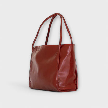 Women's Structured Handbag in Black, Brown or Red