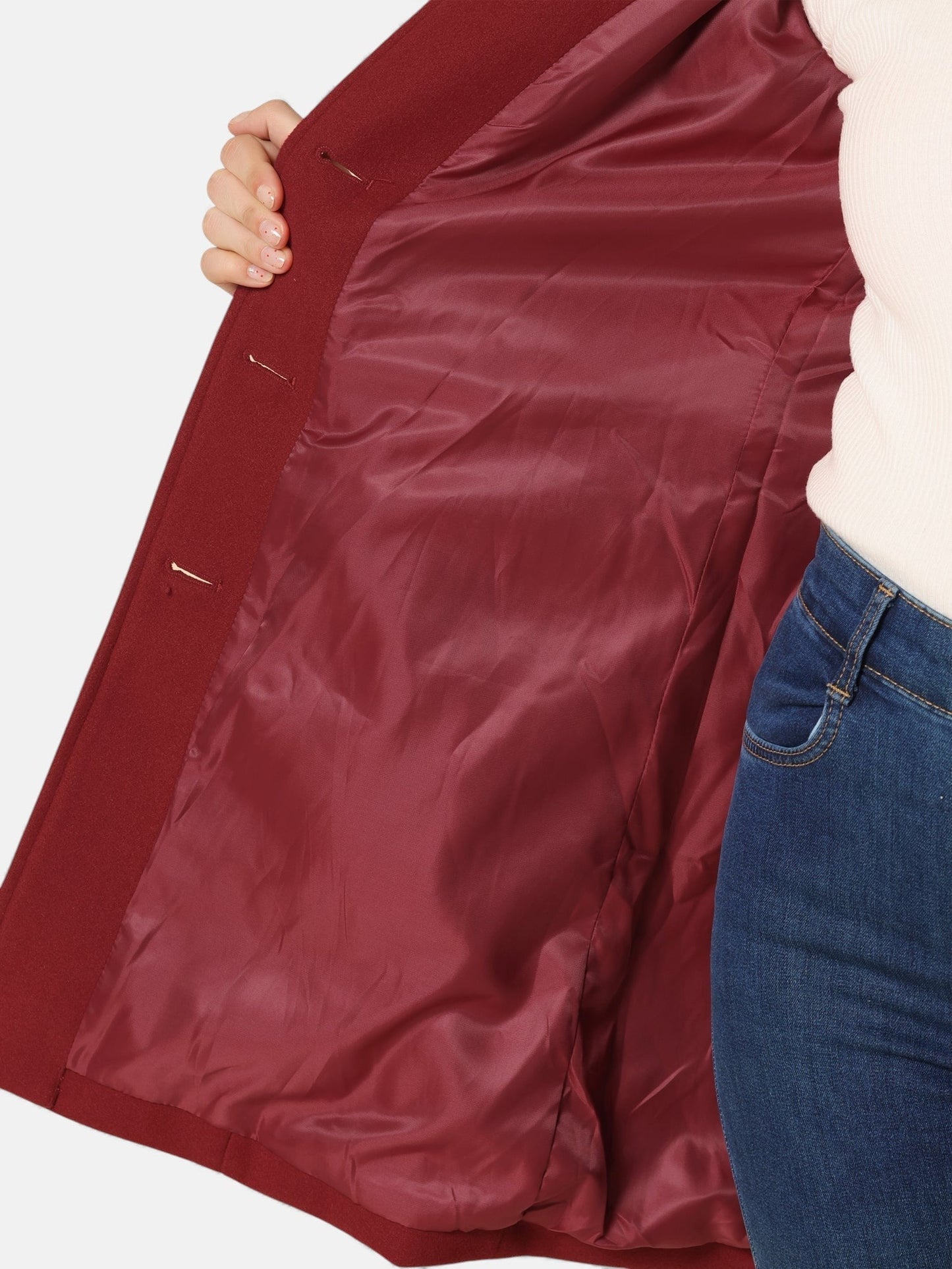 Women's Single Breasted Winter Trench Coat