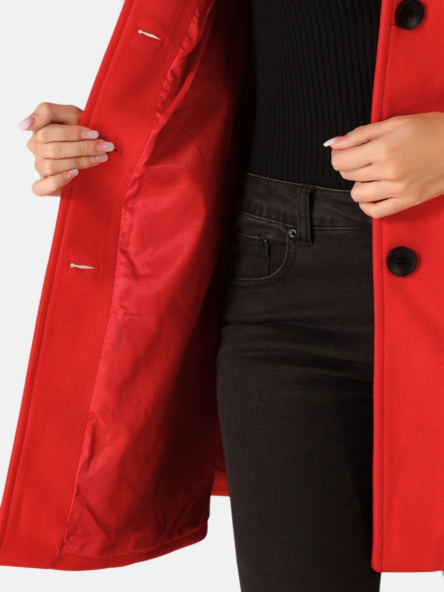 Women's Single Breasted Winter Trench Coat