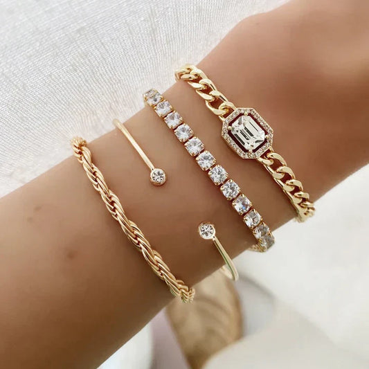 Set of Bracelets Domitia Calvina | Gold