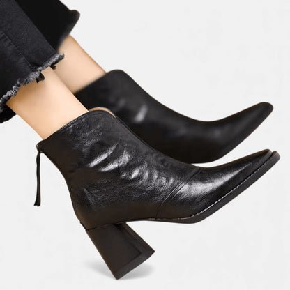 Women's Ankle Boots with Mid Heel