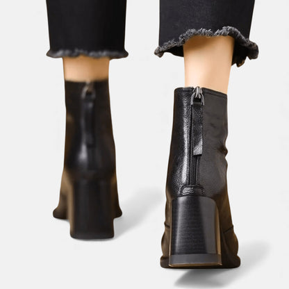 Women's Ankle Boots with Mid Heel