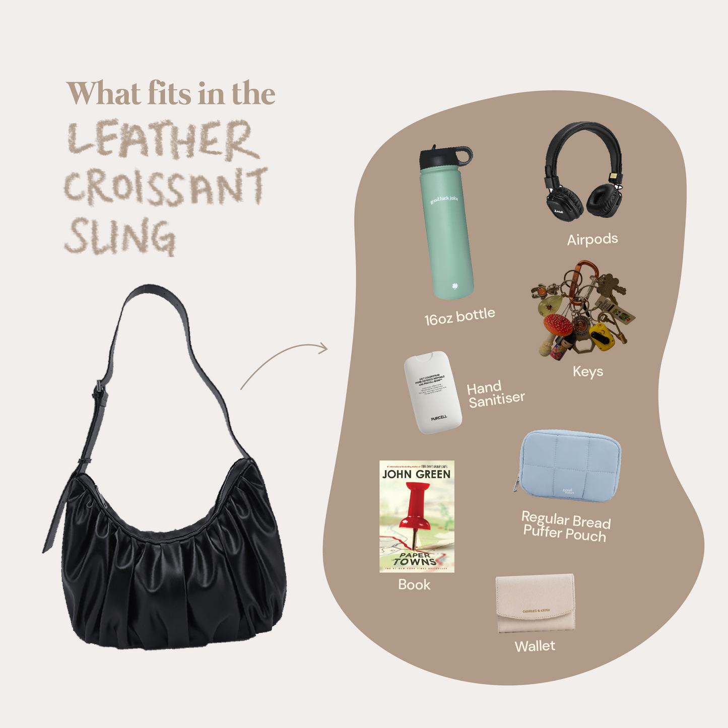 Laurene | Croissant Sling Bag