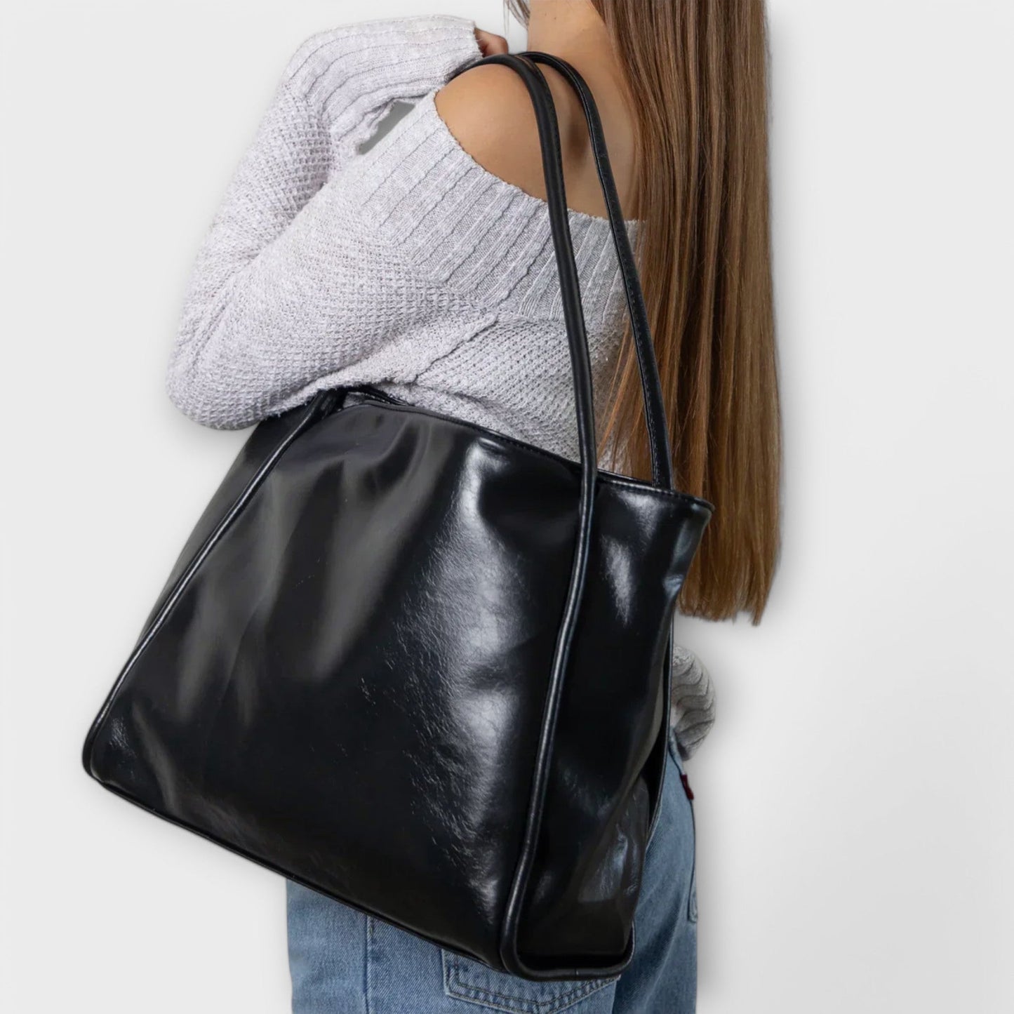 Women's Structured Handbag in Black, Brown or Red
